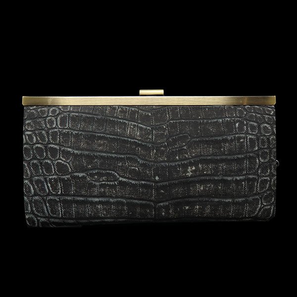 画像2: Long Wallet Denim color　 がま口長財布 
